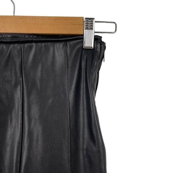 Zara Black Faux Leather High Waisted Leggings Pants Size Small 7102/260 - Picture 10 of 14